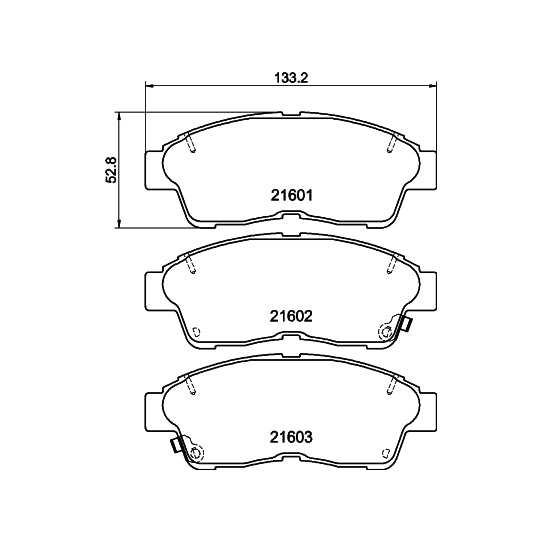 Hella Pagid Brake Pad Set, disc brake to suit Toyota, Nissan