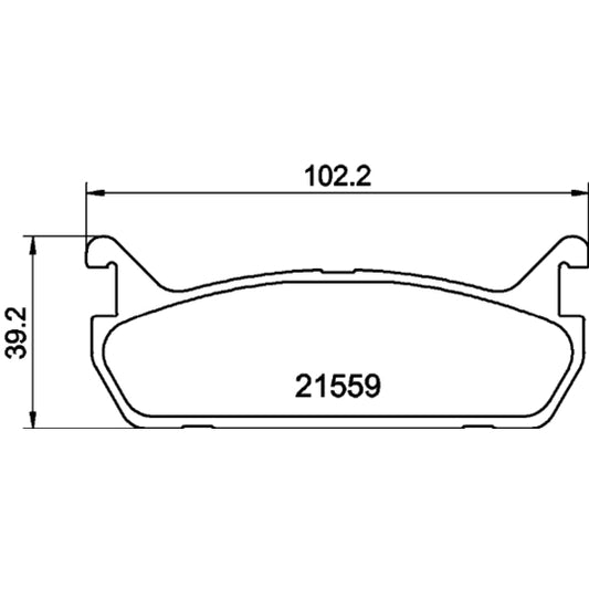 Hella Pagid Brake Pad Set, disc brake to suit Mitsubishi, Mazda, Nissan