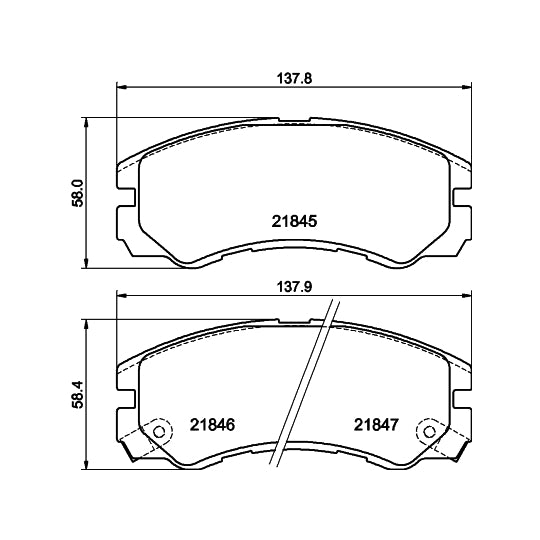 Hella Pagid Brake Pad Set, disc brake to suit Nissan, Opel, Vauxhall
