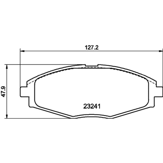 Hella Pagid Brake Pad Set, disc brake to suit Chevrolet, Chery, Daewoo