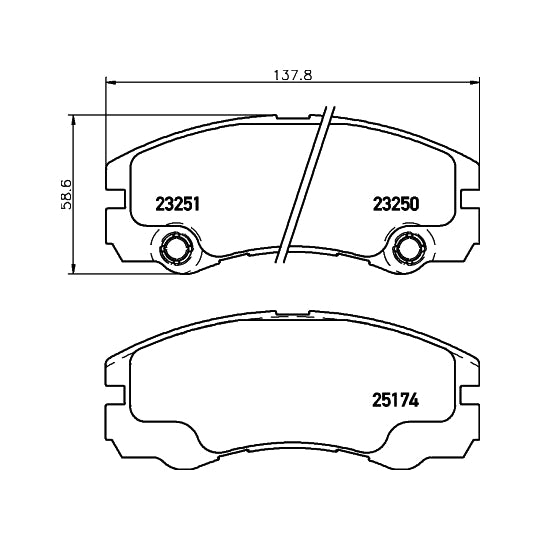 Hella Pagid Brake Pad Set, disc brake to suit Opel, Vauxhall