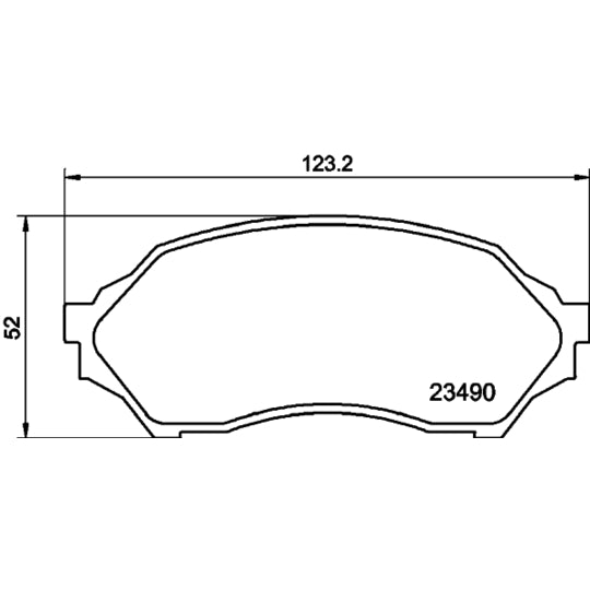 Hella Pagid Brake Pad Set, disc brake to suit Mitsubishi, Mazda