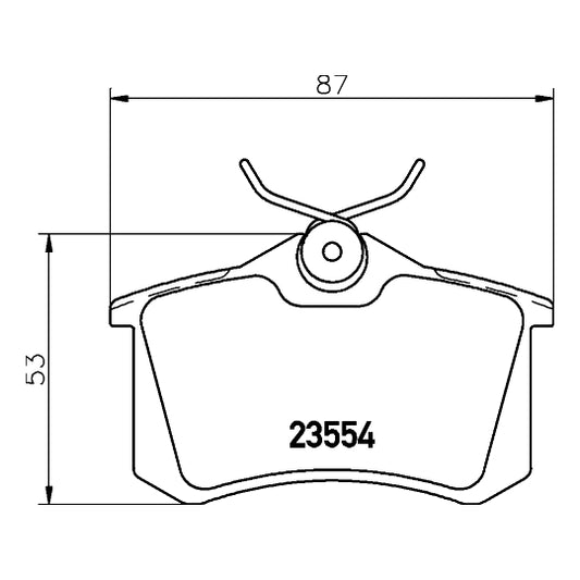 Hella Pagid Brake Pad Set, disc brake to suit Audi, VW, Nissan