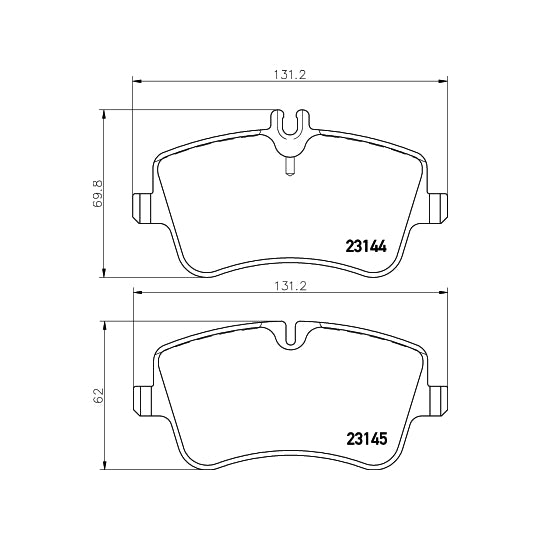 Hella Pagid Brake Pad Set, disc brake to suit Mercedes-Benz