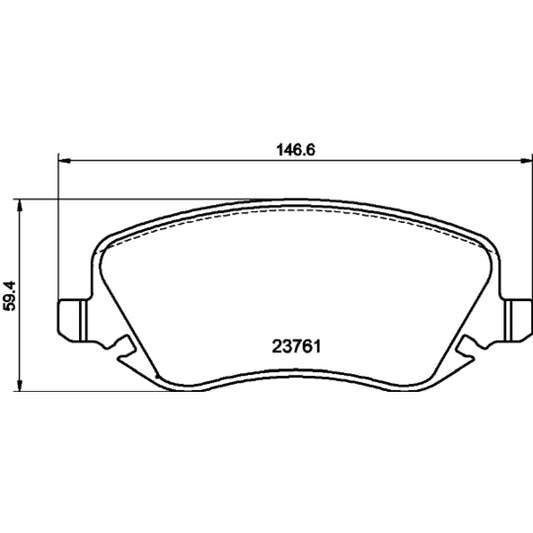 Hella Pagid Brake Pad Set, disc brake to suit Fiat, Lancia
