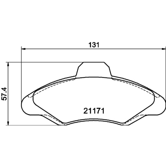 Hella Pagid Brake Pad Set, disc brake to suit Ford