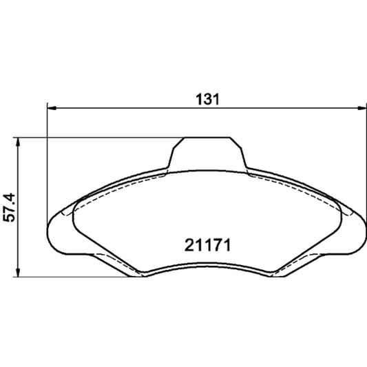 Hella Pagid Brake Pad Set, disc brake to suit Ford