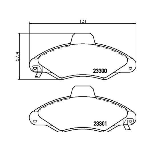 Hella Pagid Brake Pad Set, disc brake to suit Ford