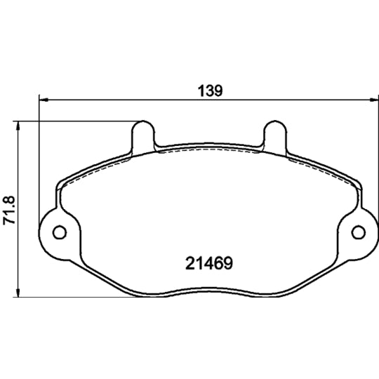 Hella Pagid Brake Pad Set, disc brake to suit Ford