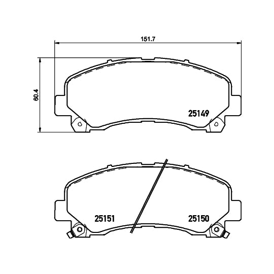 Hella Pagid Brake Pad Set, disc brake to suit Chevrolet, Isuzu