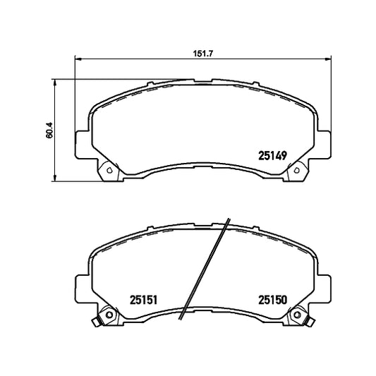 Hella Pagid Brake Pad Set, disc brake to suit Chevrolet, Isuzu