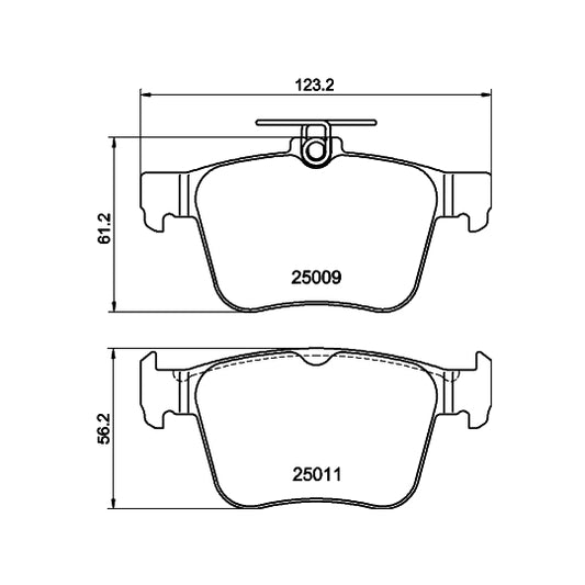 Hella Pagid Brake Pad Set, disc brake to suit Audi, VW, Seat