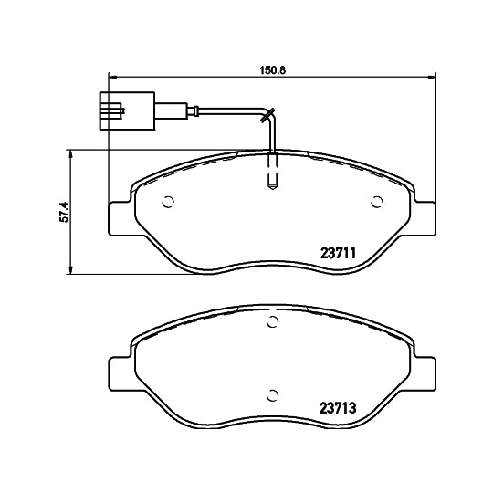 Hella Pagid Brake Pad Set, disc brake to suit Fiat, Alfa Romeo, Lancia