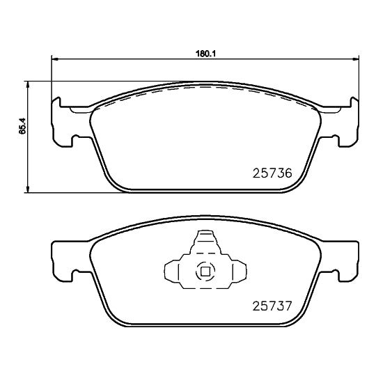Hella Pagid Brake Pad Set, disc brake to suit Ford, Lincoln