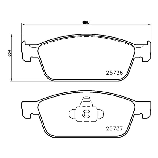 Hella Pagid Brake Pad Set, disc brake to suit Ford, Lincoln