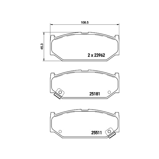 Hella Pagid Brake Pad Set, disc brake to suit Suzuki