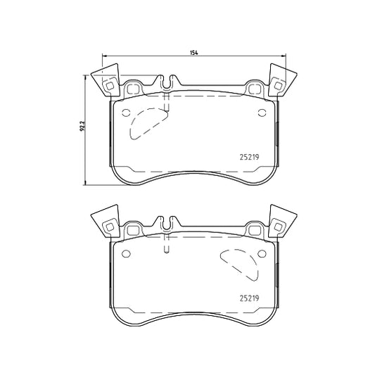 Hella Pagid Brake Pad Set, disc brake to suit Mercedes-Benz