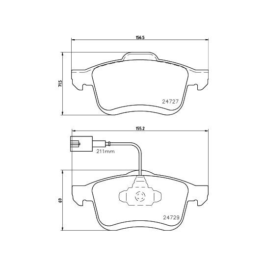 Hella Pagid Brake Pad Set, disc brake to suit Fiat, Chrysler, Opel