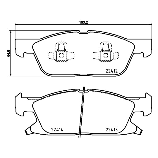 Hella Pagid Brake Pad Set, disc brake to suit Ford, Lincoln