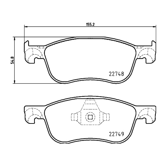 Hella Pagid Brake Pad Set, disc brake to suit Ford