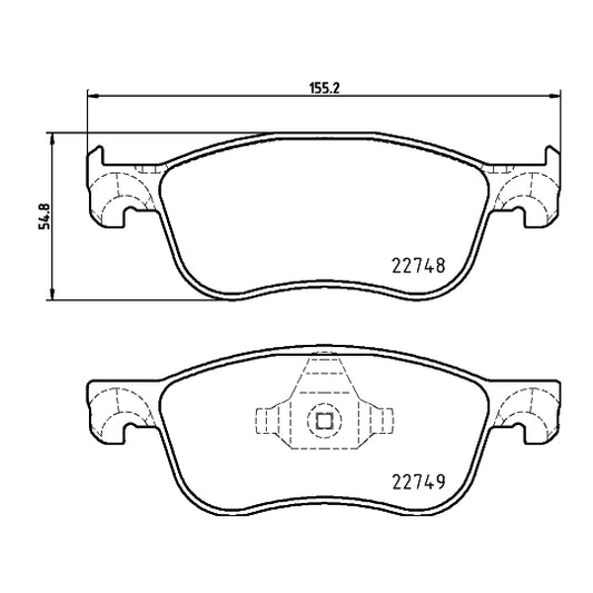 Hella Pagid Brake Pad Set, disc brake to suit Ford