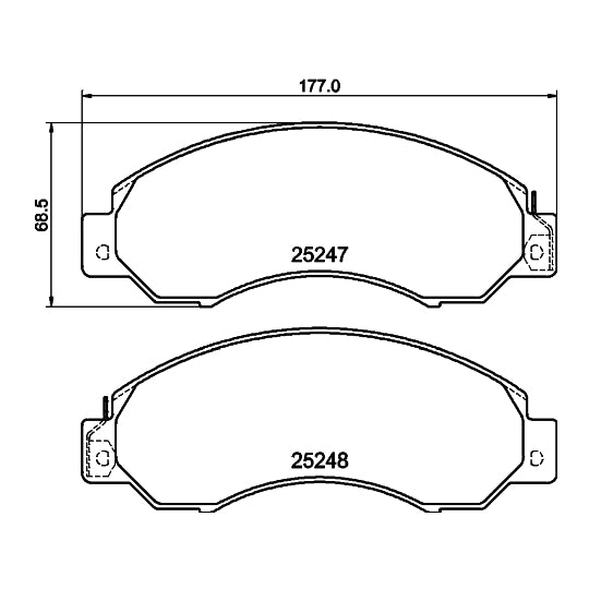Hella Pagid Brake Pad Set, disc brake to suit Nissan