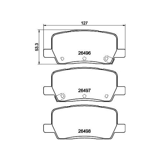 Hella Brake Pad Set, disc brake