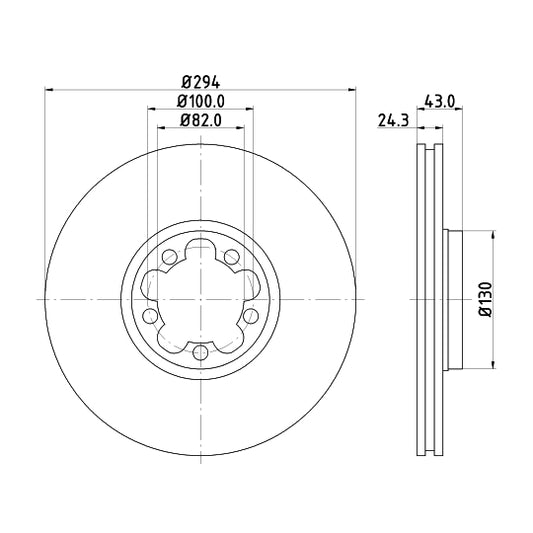 Hella Pagid Brake Disc to suit Ford