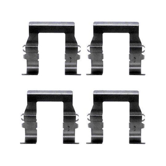 Hella Accessory Kit, disc brake pad to suit Mitsubishi, Peugeot, Citroën