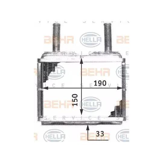 Hella 8FH 351 311-771 Heat Exchanger, interior heating to suit Opel