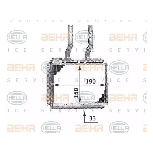 Hella 8FH 351 313-021 Heat Exchanger, interior heating to suit Opel, Vauxhall, Holden