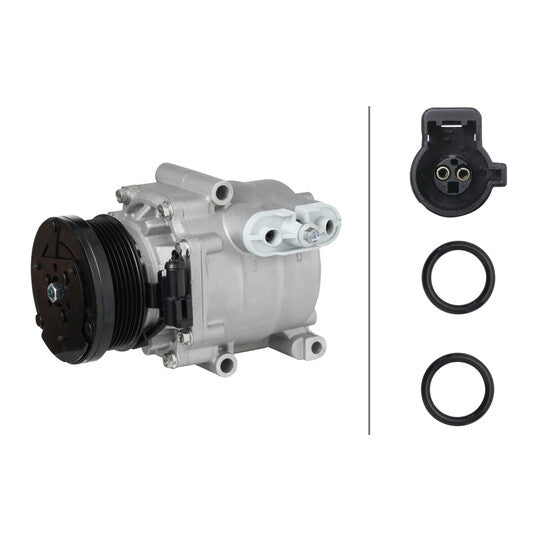 Hella 8FK 366 201-281 Compressor, air conditioning to suit Ford