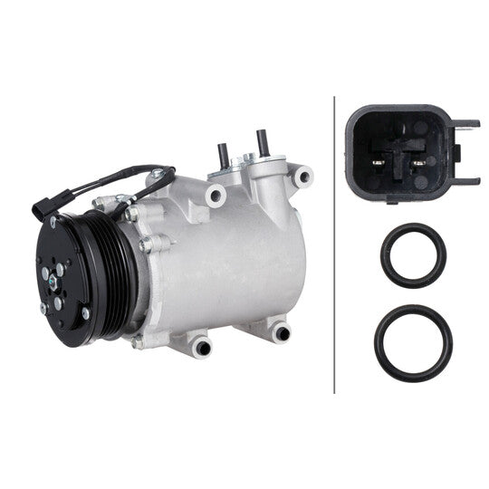 Hella 8FK 366 201-431 Compressor, air conditioning to suit Ford, Volvo