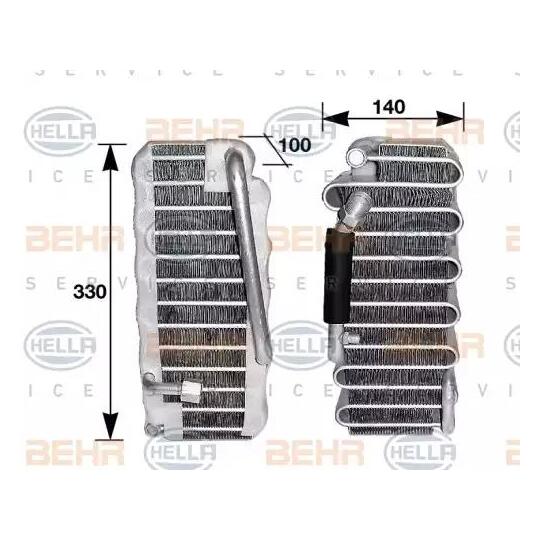 Hella 8FV 351 210-471 Evaporator, air conditioning to suit Opel, Vauxhall