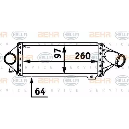 Hella Intercooler, charger to suit Opel, Vauxhall