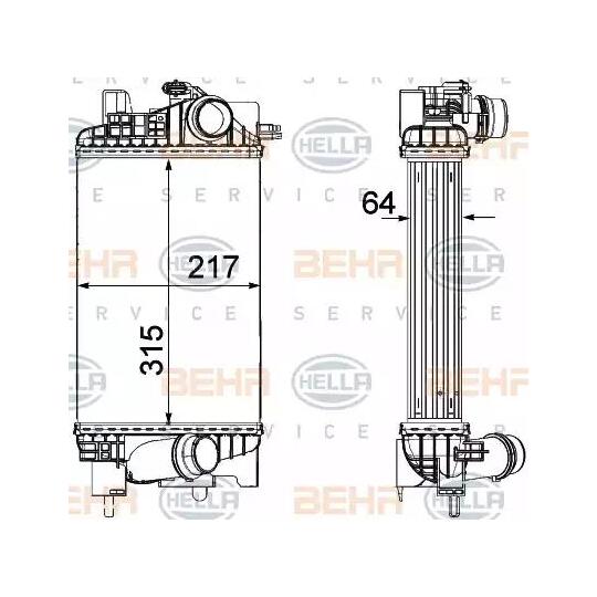 Hella Intercooler, charger to suit Opel, Vauxhall