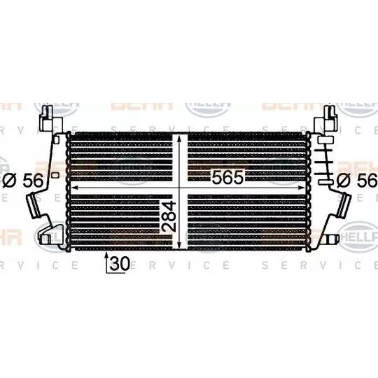 Hella Intercooler, charger to suit Opel, Vauxhall