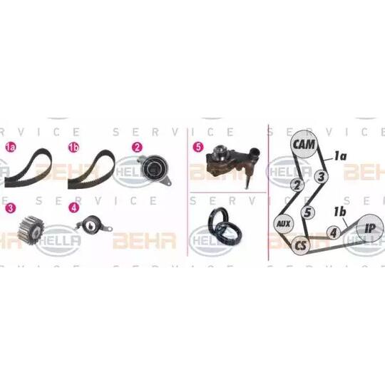 Hella Water Pump & Timing Belt Set to suit Ford, Mazda, Iveco