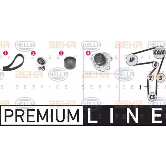 Hella Water Pump & Timing Belt Set to suit Fiat, Opel, Vauxhall