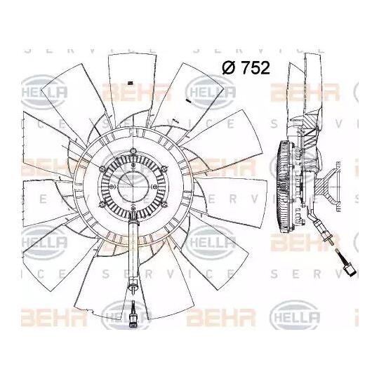 Hella Fan, radiator to suit Scania