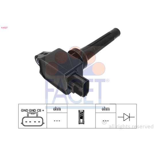 Facet Ignition coil to suit Mazda, Hitachi