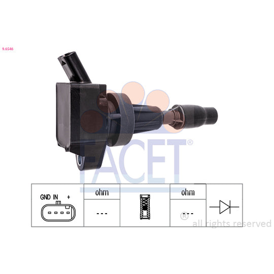 Facet Ignition coil to suit Hyundai, Kia, Hitachi
