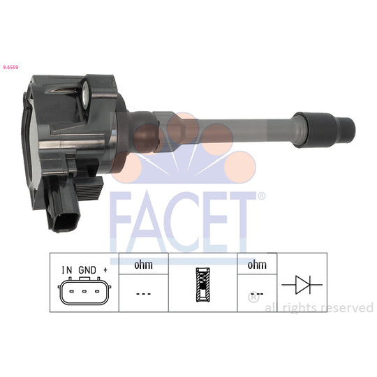 Facet Ignition coil to suit Honda, Hitachi