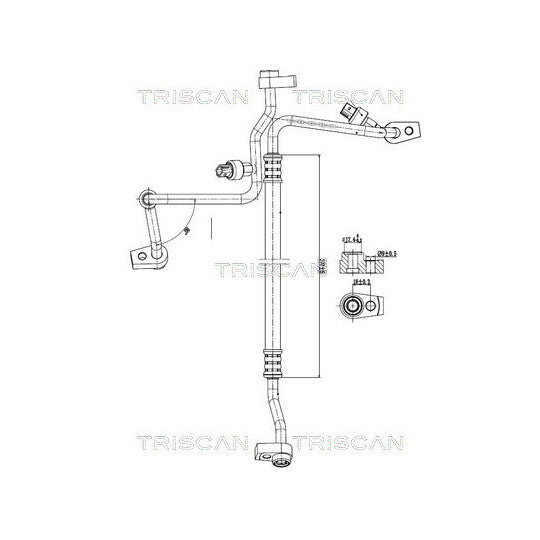 Triscan High-/Low Pressure Line, air conditioning to suit Ford