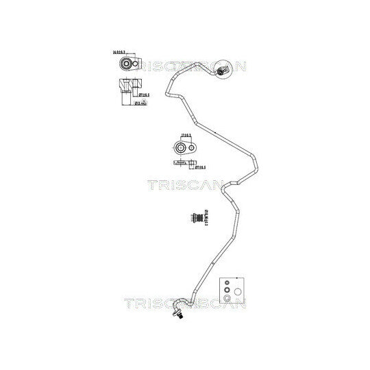 Febi Bilstein 1002278 High Pressure Line, air conditioning to suit Ford