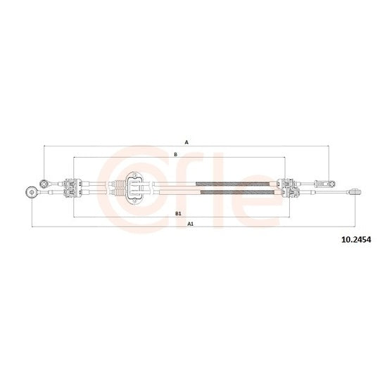Cofle Cable, manual transmission to suit Ford