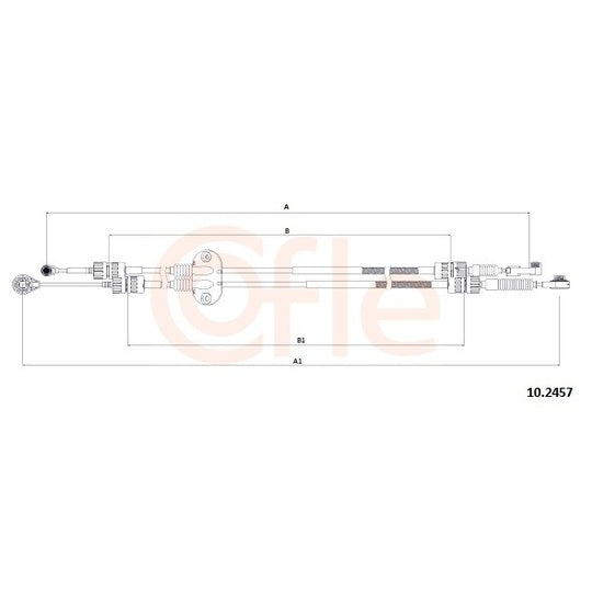 Cofle Cable, manual transmission to suit Ford