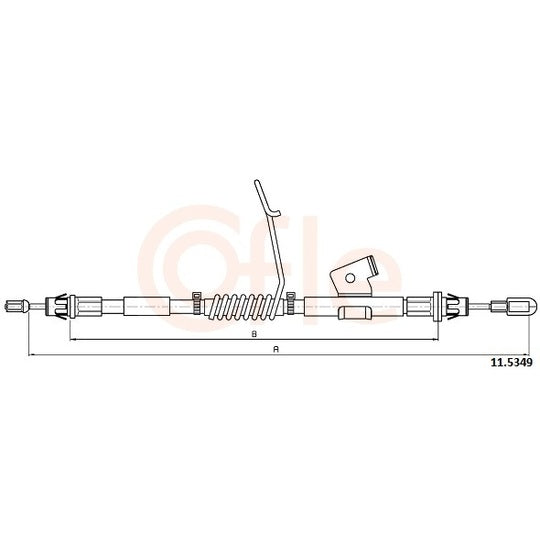 Cofle 92.11.5349 Cable, parking brake to suit Ford