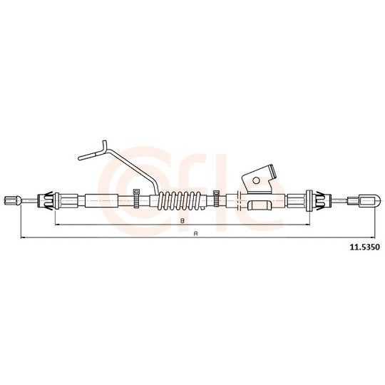 Cofle 92.11.5350 Cable, parking brake to suit Ford