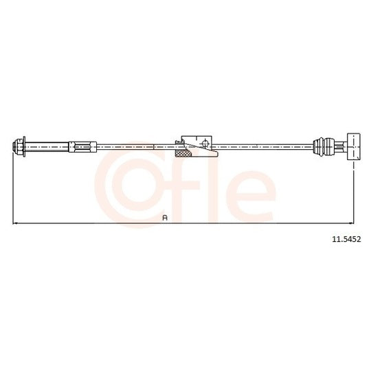 Cofle Cable, parking brake to suit Ford